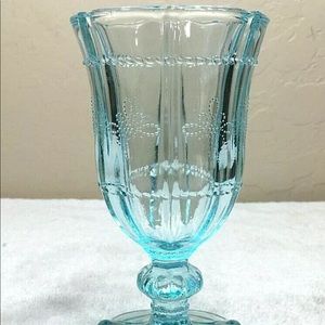 Vintage Debi Lily Blue Depression Water Goblet
